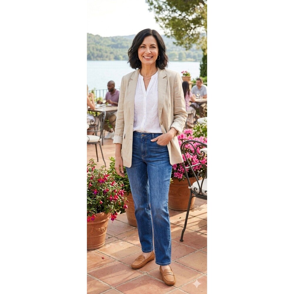 Talbots NWT Women’s High Waist Straight Leg Full Length Sz 10P Curvy MSRP $95.00